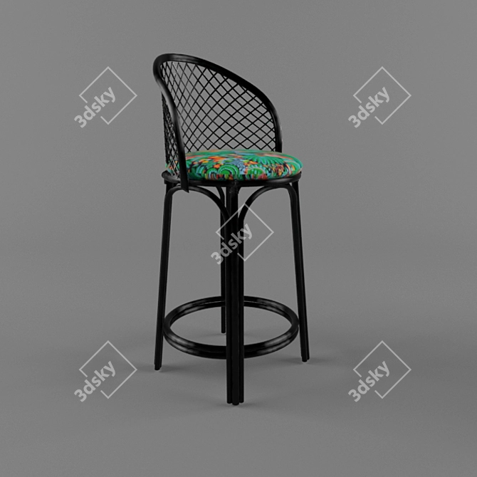 Tropical Chic Rattan Barstools 3D model image 3