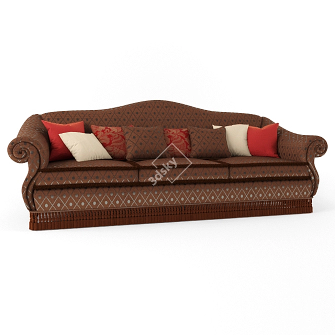 Classic Style Sofa and Coffee Table 3D model image 1