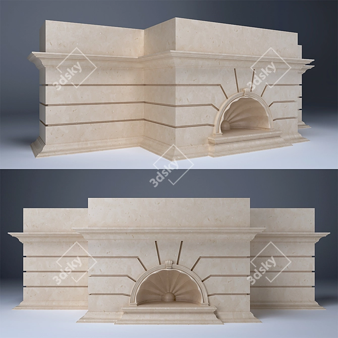 Classic Style Mihrab Ground 3D model image 1