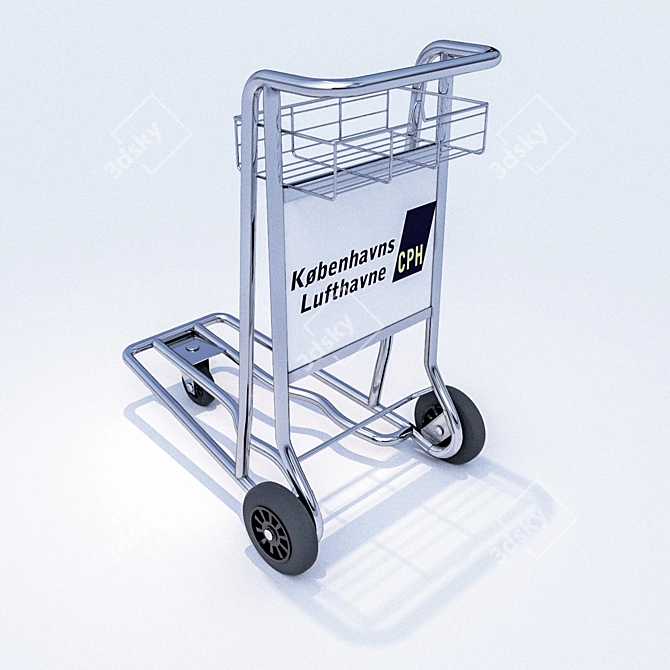 Corona Trolley Luggage: Lightweight and Durable 3D model image 3