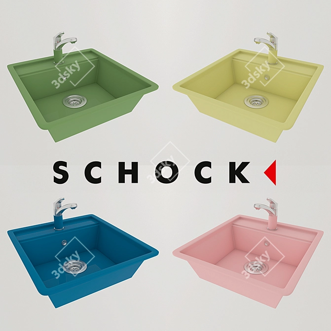 SCHOCK NEMO Sink & Mixer Combo 3D model image 3