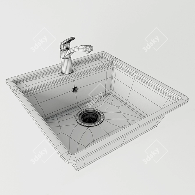 SCHOCK NEMO Sink & Mixer Combo 3D model image 1