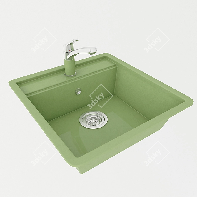 SCHOCK NEMO Sink & Mixer Combo 3D model image 2