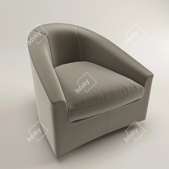 QUINN Armchair: Stylish and Spinning Classic 3D model image 1
