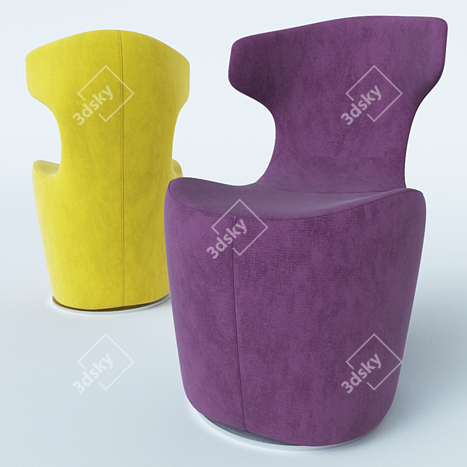 Compact and Chic: Mini Papilio Chair 3D model image 1