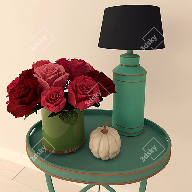 Elegant Home Decor Set 3D model image 2