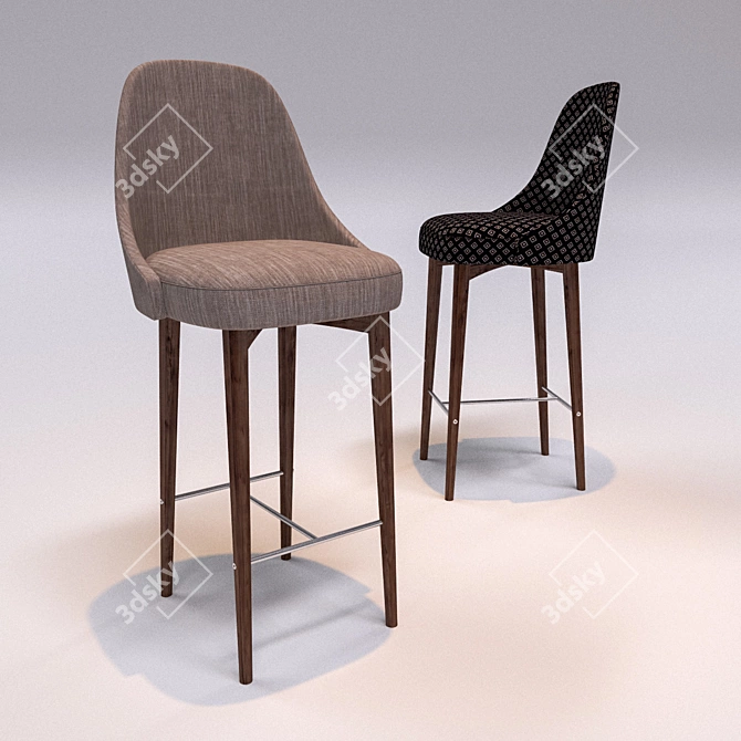Stylish BARY Chair: Comfort and Elegance 3D model image 1