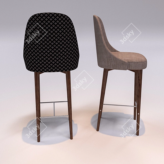 Stylish BARY Chair: Comfort and Elegance 3D model image 2