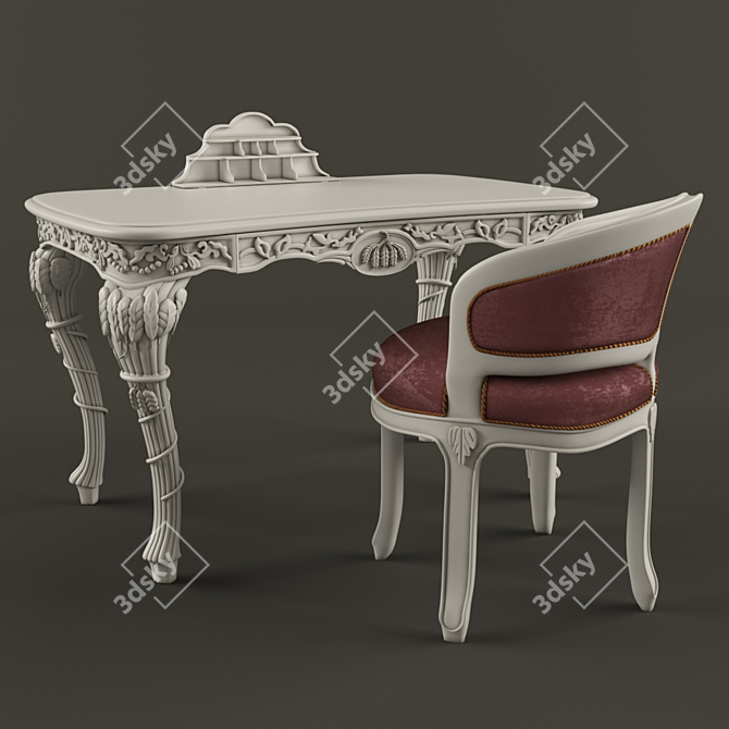 Jumbo Collection: Baby Table and Chair Set 3D model image 1