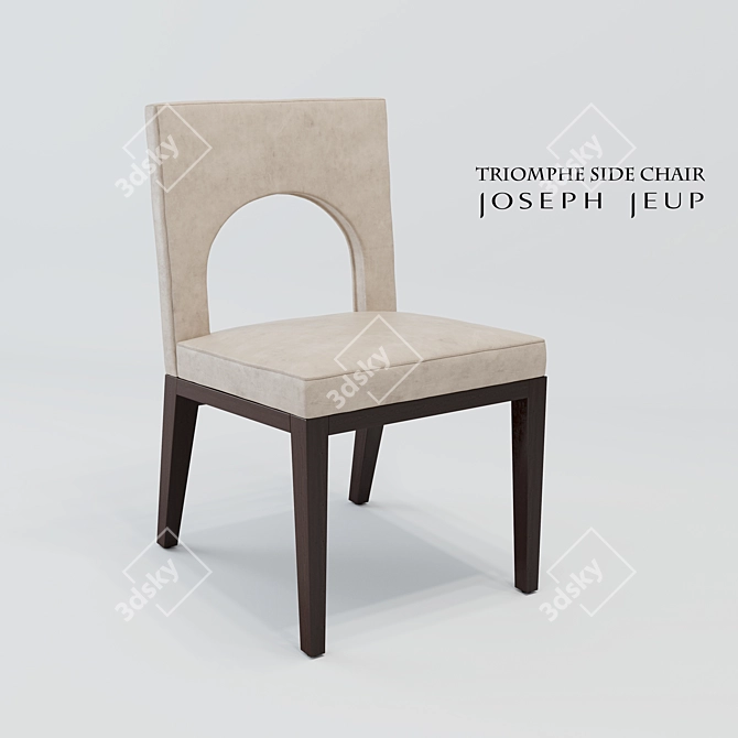 Elegant Triomphe Side Chair 3D model image 1