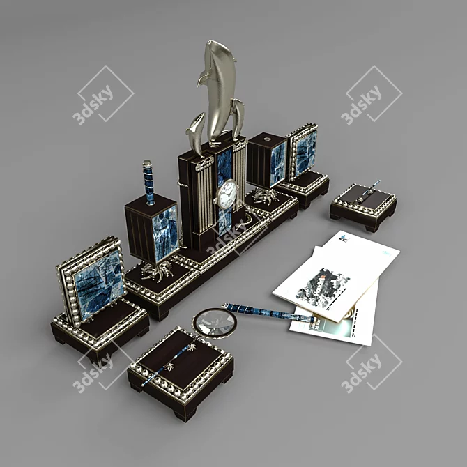 Modern Table Set with 3D Max and Vray 3D model image 1