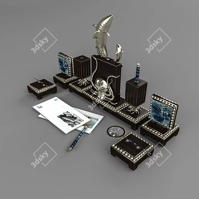 Modern Table Set with 3D Max and Vray 3D model image 2