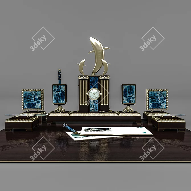 Modern Table Set with 3D Max and Vray 3D model image 3