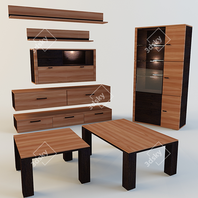 Dyatkovo City Collection: Stylish Furniture Set 3D model image 1