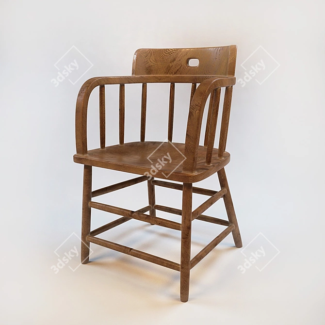 Bar Stool: Sleek & Durable 3D model image 1