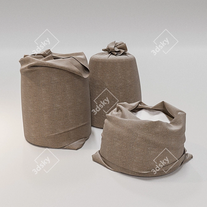Versatile Flour Collection Bag 3D model image 1