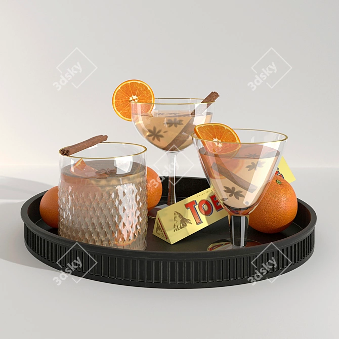 Snowy Sip: White Mulled Wine 3D model image 1