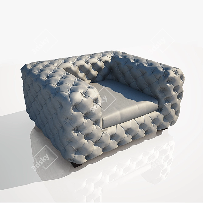 Lux Velvet Armchair by Kare Design 3D model image 1