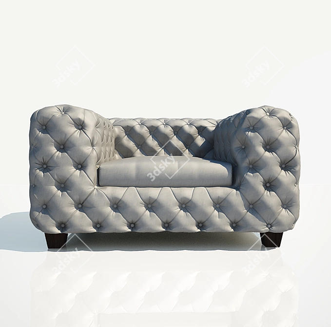 Lux Velvet Armchair by Kare Design 3D model image 2