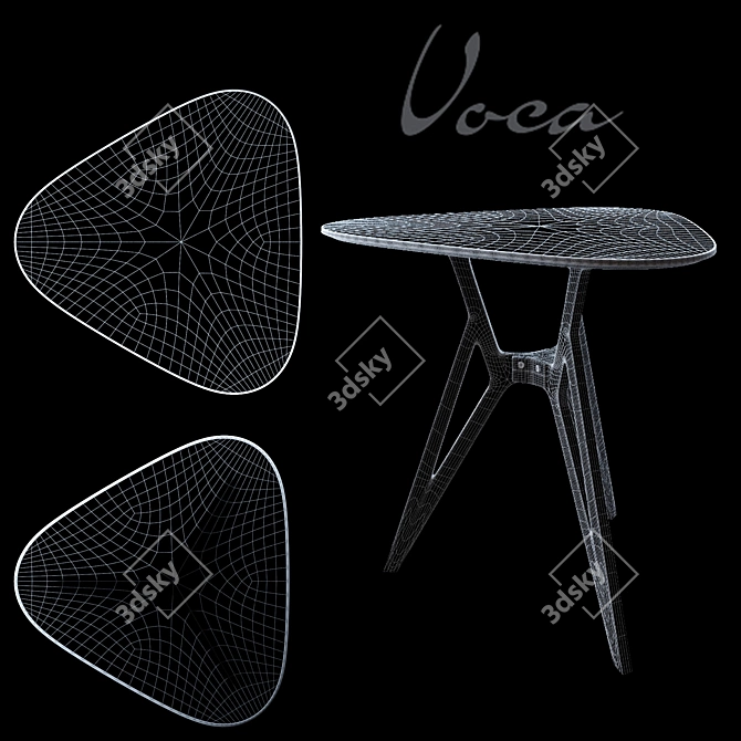 Modern Voca Rocket Dining Table 3D model image 2