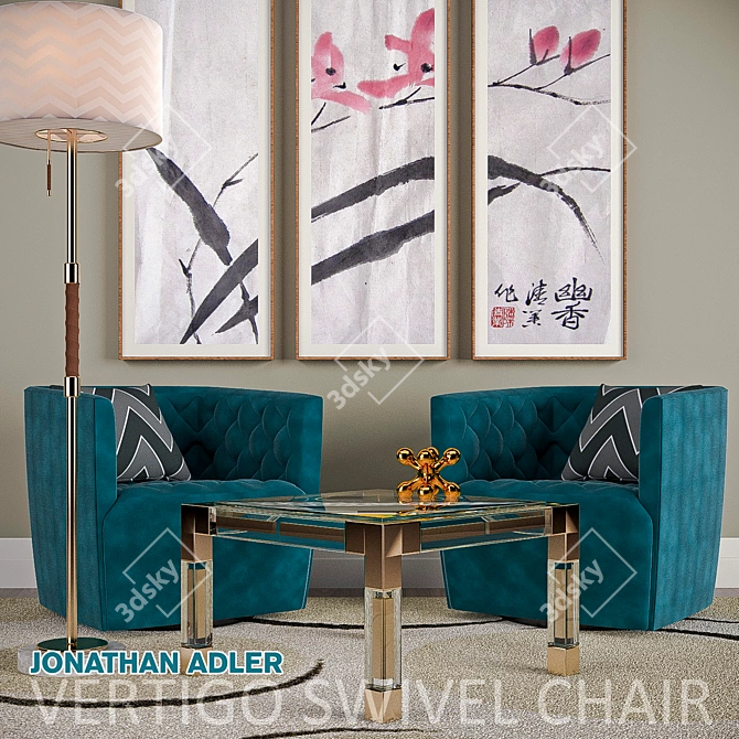 Vertigo Swivel Chairs: Enjoy Comfort 3D model image 1