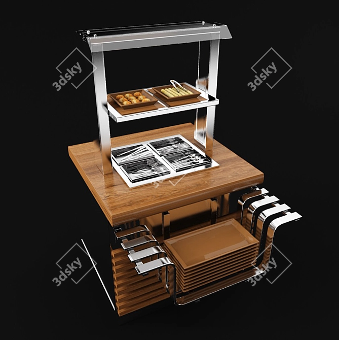 Distribution Rack: High-Quality Equipment Stand 3D model image 1