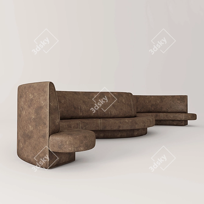 Relaxation Haven: Lounge Sofa 3D model image 2