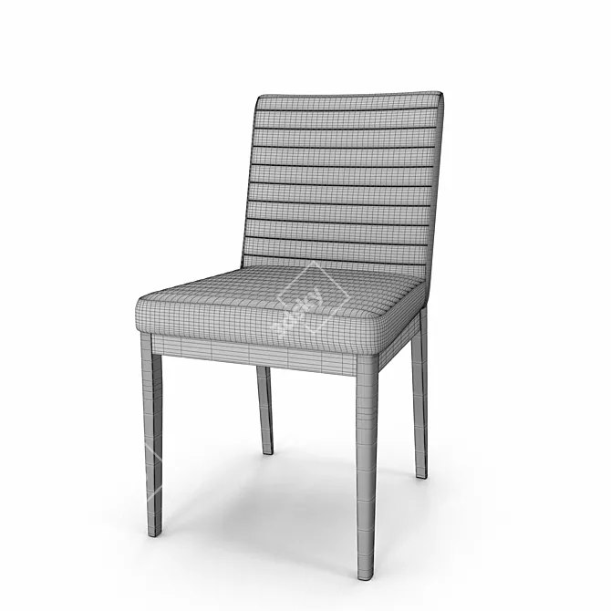 Elegant Tuka Chair 3D model image 3