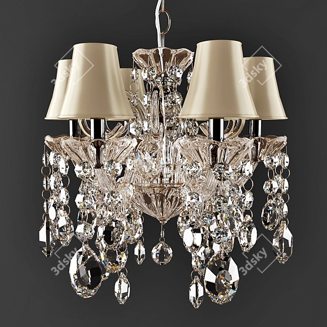 Crystal Lux Siena SP6: Elegant Gold Chandelier 3D model image 1