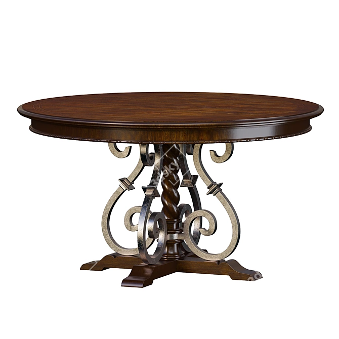 Truly Timeless: Treviso Round Dining Table 3D model image 1