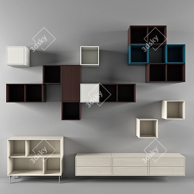 Vibrant Storage Solutions: Vele Collection 3D model image 3