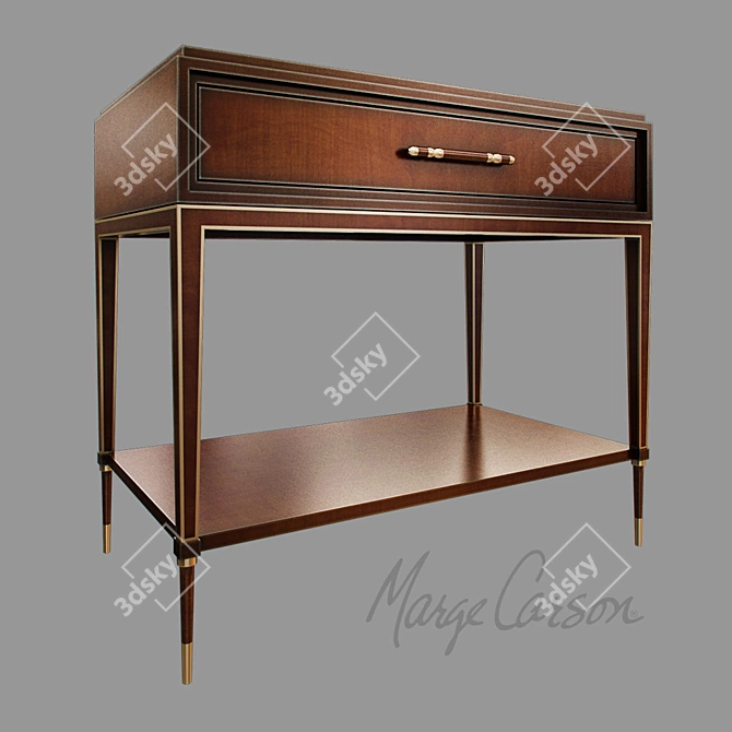 Luxurious Malibu Nightstand by Marge Carson 3D model image 1