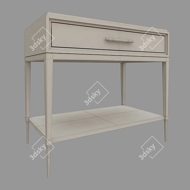 Luxurious Malibu Nightstand by Marge Carson 3D model image 2