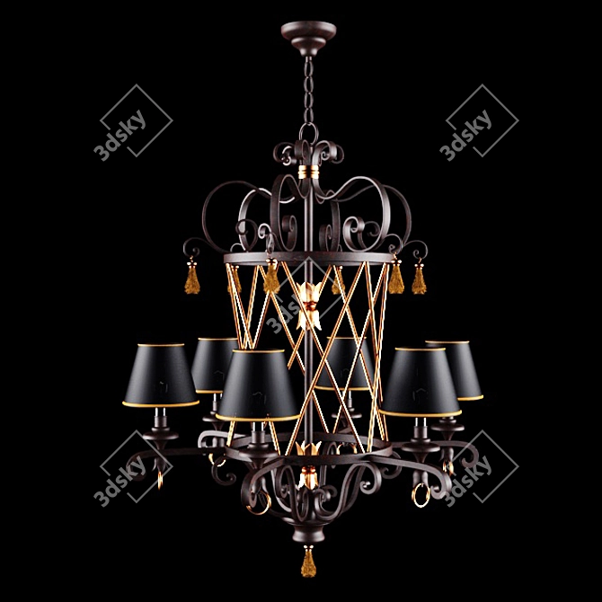 Elegance Illuminated: Exquisite Chandeliers 3D model image 1