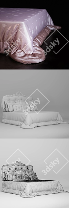 Opulent Dream Bed 3D model image 3