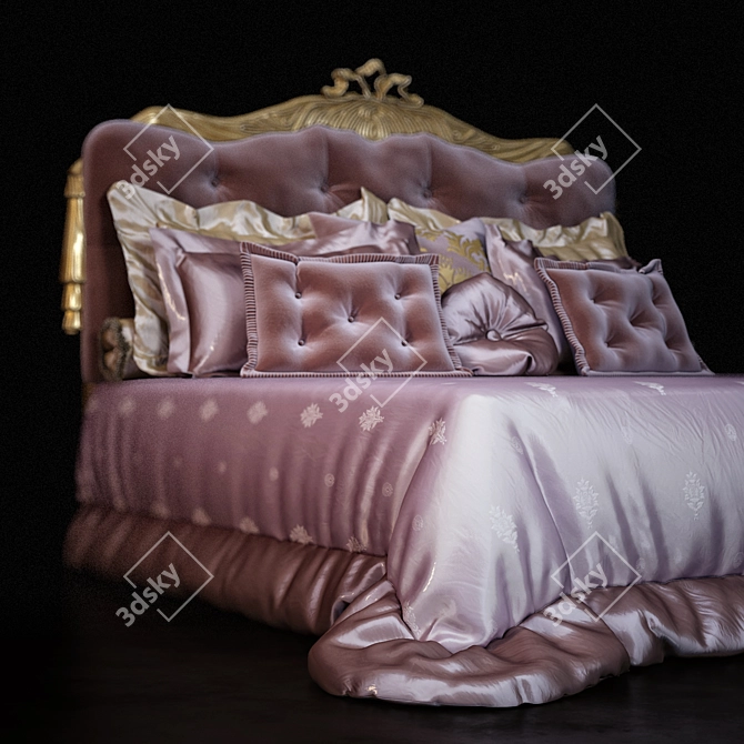 Opulent Dream Bed 3D model image 4