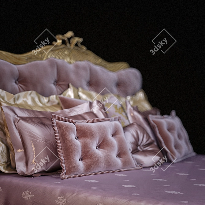 Opulent Dream Bed 3D model image 5