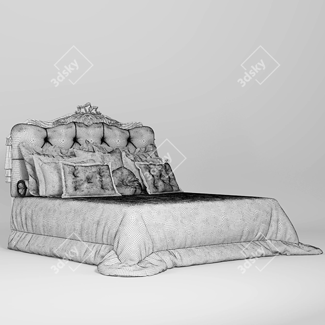 Opulent Dream Bed 3D model image 7