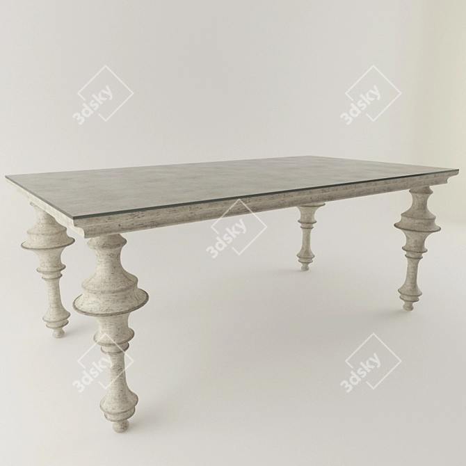 Elegant Dining Table Luciano 3D model image 1