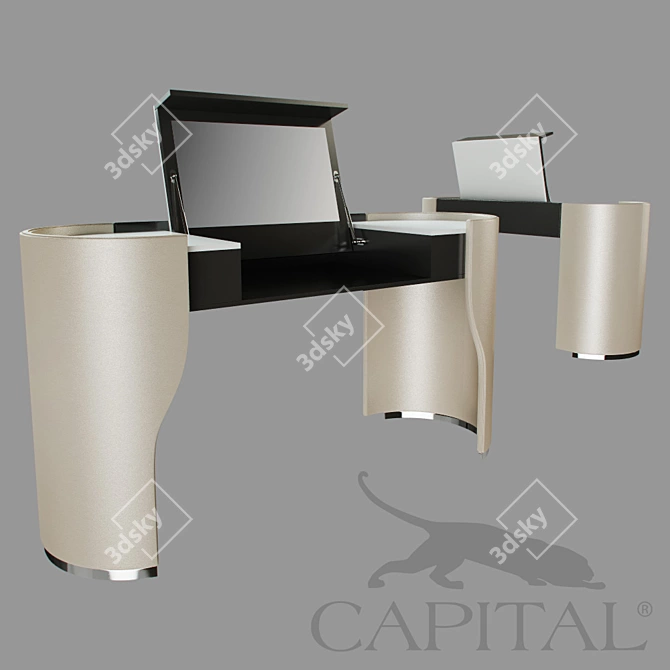 Jubilee Dressing Table: Elegant Storage 3D model image 1