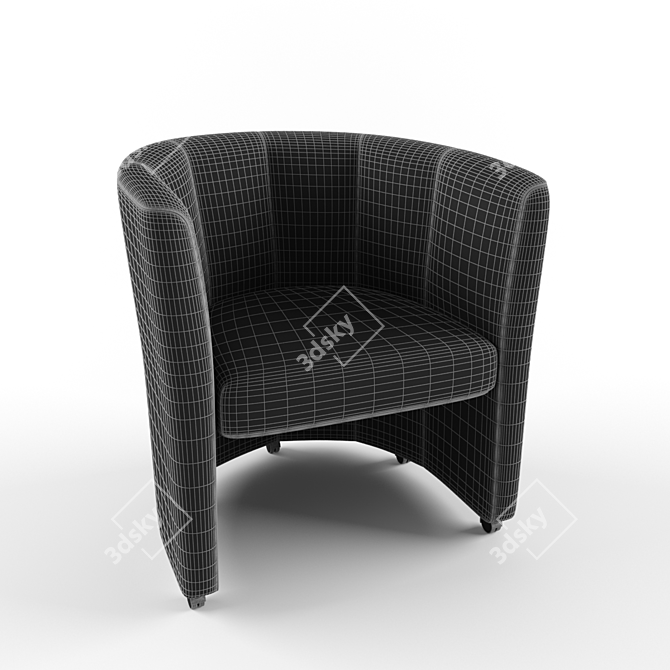  Comfy Rolling Chair 3D model image 2