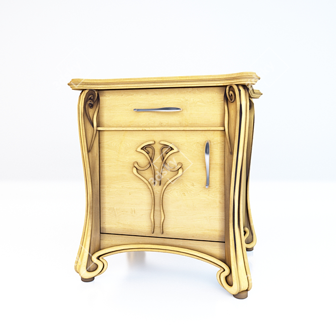 Stylish Bedside Table: C.L. Italia 3D model image 1