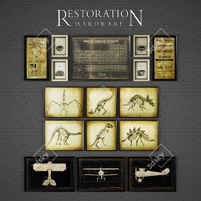 Artistic Masterpieces: Restoration Hardware Collection 3D model image 1