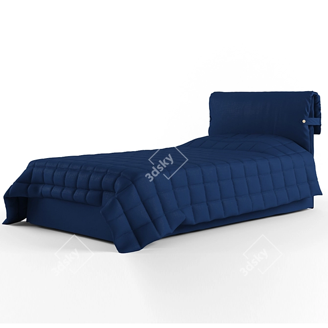 Elegant Marianne Single Bed 3D model image 1