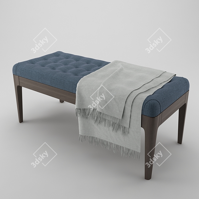 Sleek and Stylish Webby Bench 3D model image 1