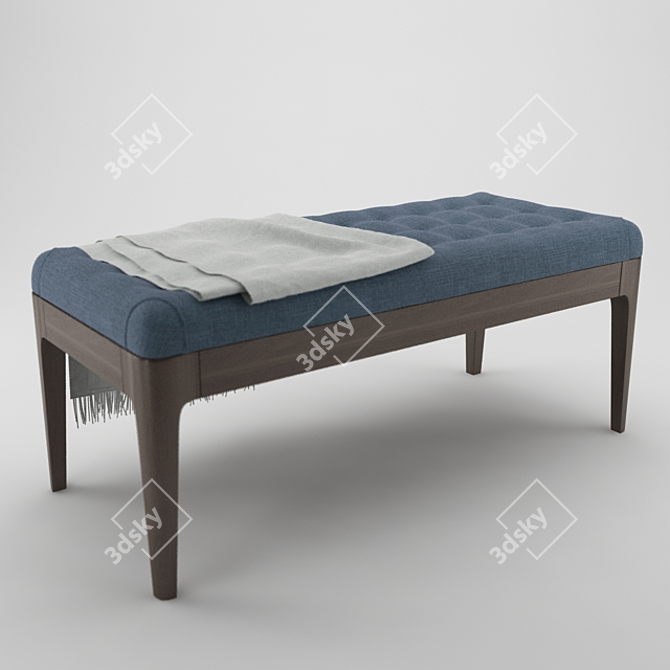 Sleek and Stylish Webby Bench 3D model image 2