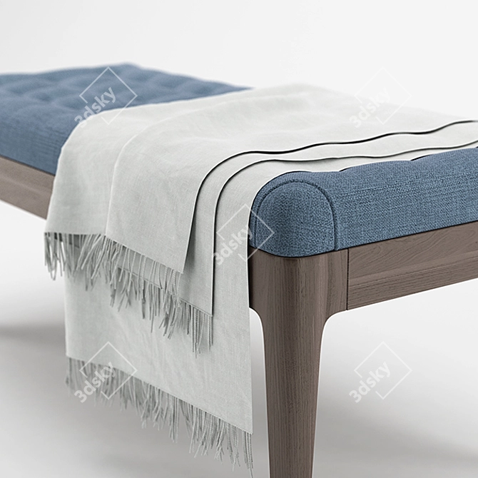 Sleek and Stylish Webby Bench 3D model image 3