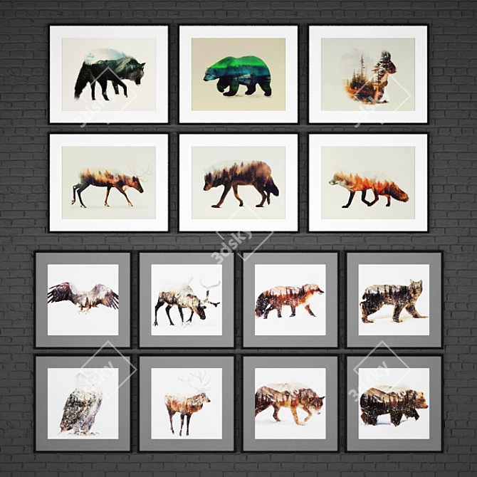 Title: Animal Art Collection: 17 Masterpieces 3D model image 1