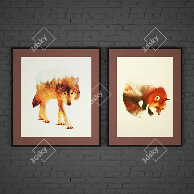 Title: Animal Art Collection: 17 Masterpieces 3D model image 2