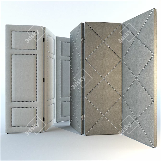 Elegant Linen Diamond Dividers 3D model image 1